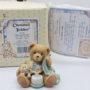 New Cherished Teddies Age 1 figurine first birthday celebration baby special one
